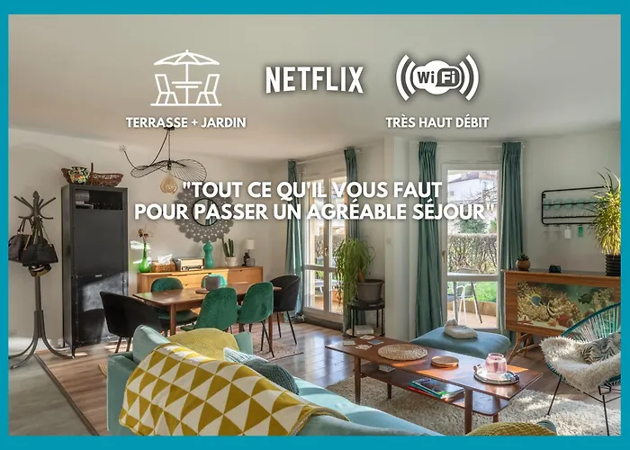 T3 Calme - Ideal Famille & Pros - Parking - Jardin - Wifi - Netflix