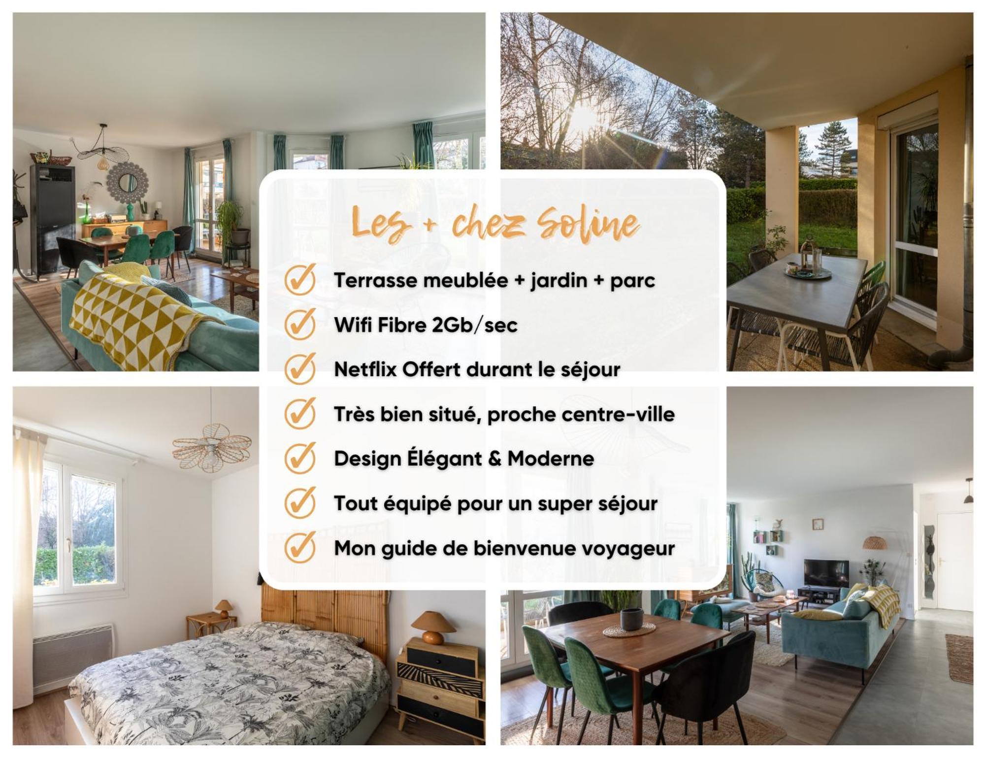 T3 Calme - Ideal Famille & Pros - Parking - Jardin - Wifi - Netflix Apartment Besancon